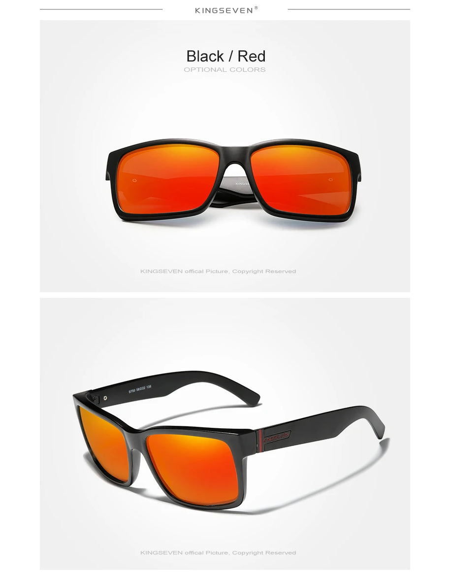 KINGSEVEN Sports Polarized Men‘s Sunglasses Goggle Mirror Lens Male Sun Glasses Women For Men Eyewear 9 Colors Available