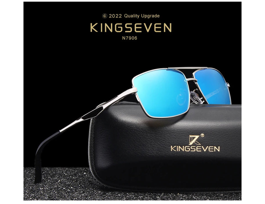 KINGSEVEN 2024 Brand Classic Square Polarized Sunglasses Men's Driving Male Sun Glasses Eyewear UV Blocking Oculos N7906