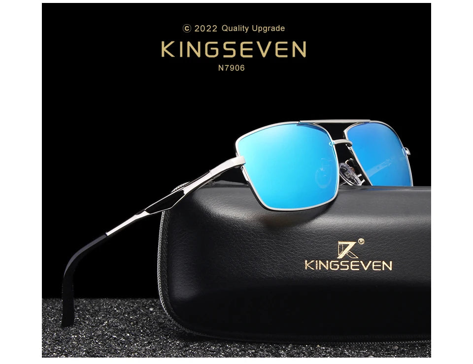 KINGSEVEN 2024 Brand Classic Square Polarized Sunglasses Men's Driving Male Sun Glasses Eyewear UV Blocking Oculos N7906