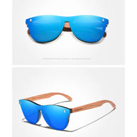 KINGSEVEN Brand Classical Wooden Sunglasses Men Retro Causal Polarized Rimless Women Glasses Anti-UV400 Wood Fashion Eyewear