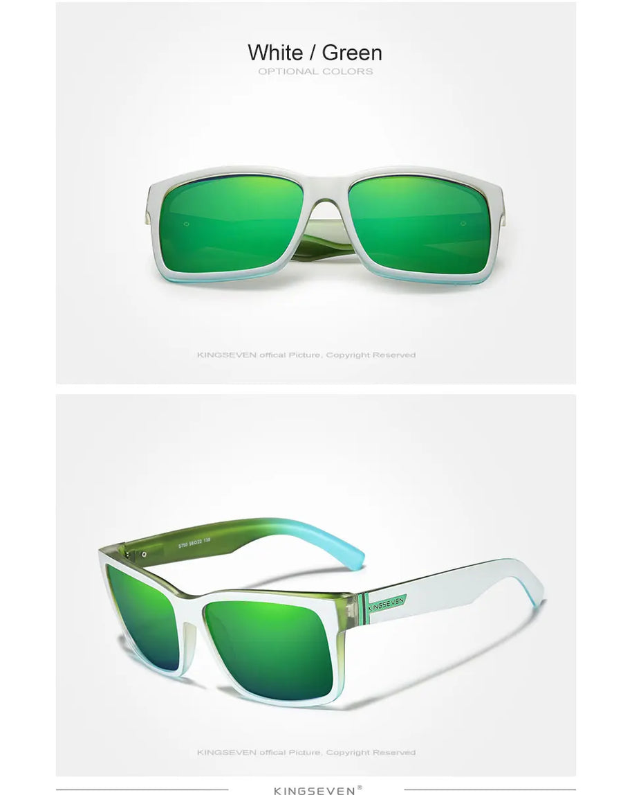 KINGSEVEN Sports Polarized Men‘s Sunglasses Goggle Mirror Lens Male Sun Glasses Women For Men Eyewear 9 Colors Available