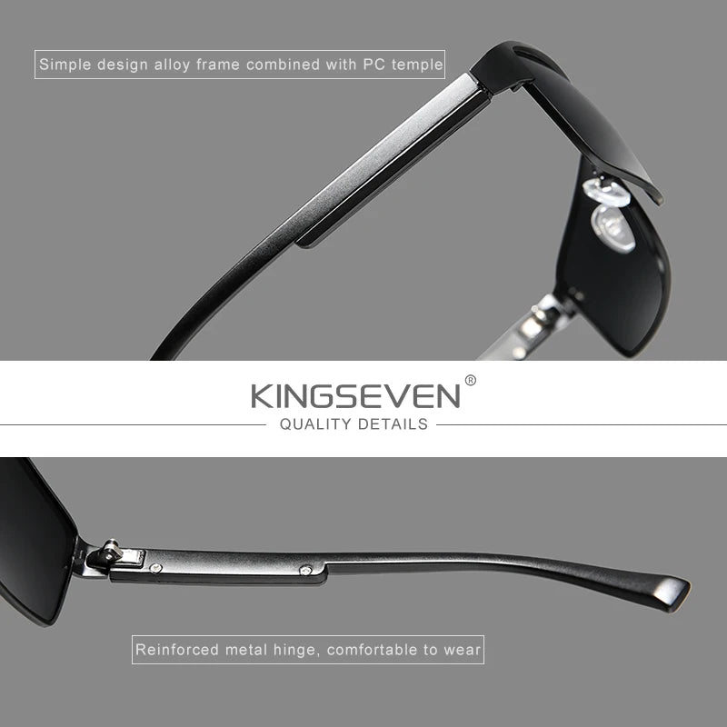 KINGSEVEN 2024 NEW Polarized Sunglasses Men Women Driving Square Eyewear Men's Sun Glasses Male Goggle UV400 Gafas De Sol