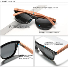 KINGSEVEN Brand Classical Wooden Sunglasses Men Retro Causal Polarized Rimless Women Glasses Anti-UV400 Wood Fashion Eyewear
