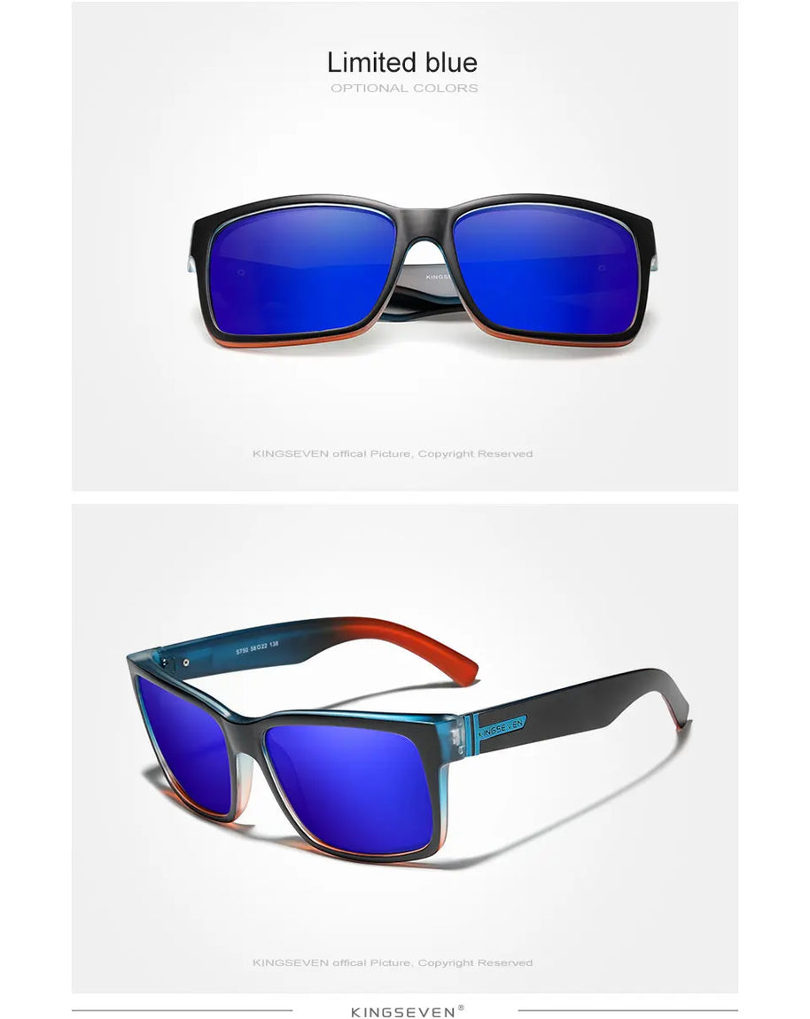 KINGSEVEN Sports Polarized Men‘s Sunglasses Goggle Mirror Lens Male Sun Glasses Women For Men Eyewear 9 Colors Available
