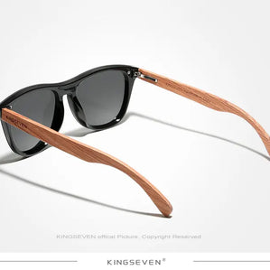 KINGSEVEN Brand Classical Wooden Sunglasses Men Retro Causal Polarized Rimless Women Glasses Anti-UV400 Wood Fashion Eyewear