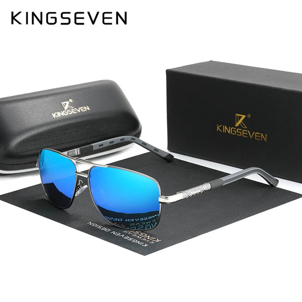 KINGSEVEN 2024 Aluminum Brand Pilot Polarized Sunglasses Men Women Fashion Frame Male Sun Glasses For Driving Oculos de sol