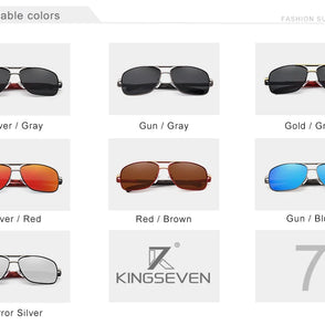 KINGSEVEN Aluminum Sunglasses Men/Women‘s Polarized UV400 Fashion Sunscreen Glasses Classical Driving Rectangle Business Eyewear