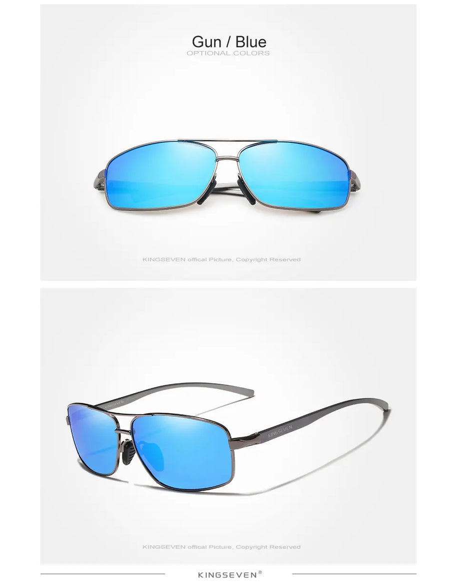 KINGSEVEN Vintage Retro Brand Designer Men Polarized Sunglasses Square Classic Men Shades Sun glasses UV400 N7088