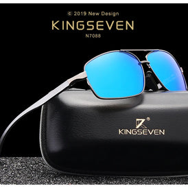 KINGSEVEN Vintage Retro Brand Designer Men Polarized Sunglasses Square Classic Men Shades Sun glasses UV400 N7088