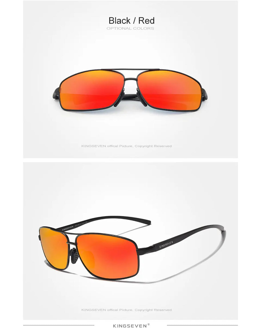 KINGSEVEN Vintage Retro Brand Designer Men Polarized Sunglasses Square Classic Men Shades Sun glasses UV400 N7088
