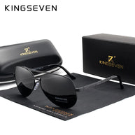 KINGSEVEN 2024 New Sunglasses For Men Design Aviation Alloy Full Frame Glasses HD Polarized UV400 Eye Protection Glasses Eyewear
