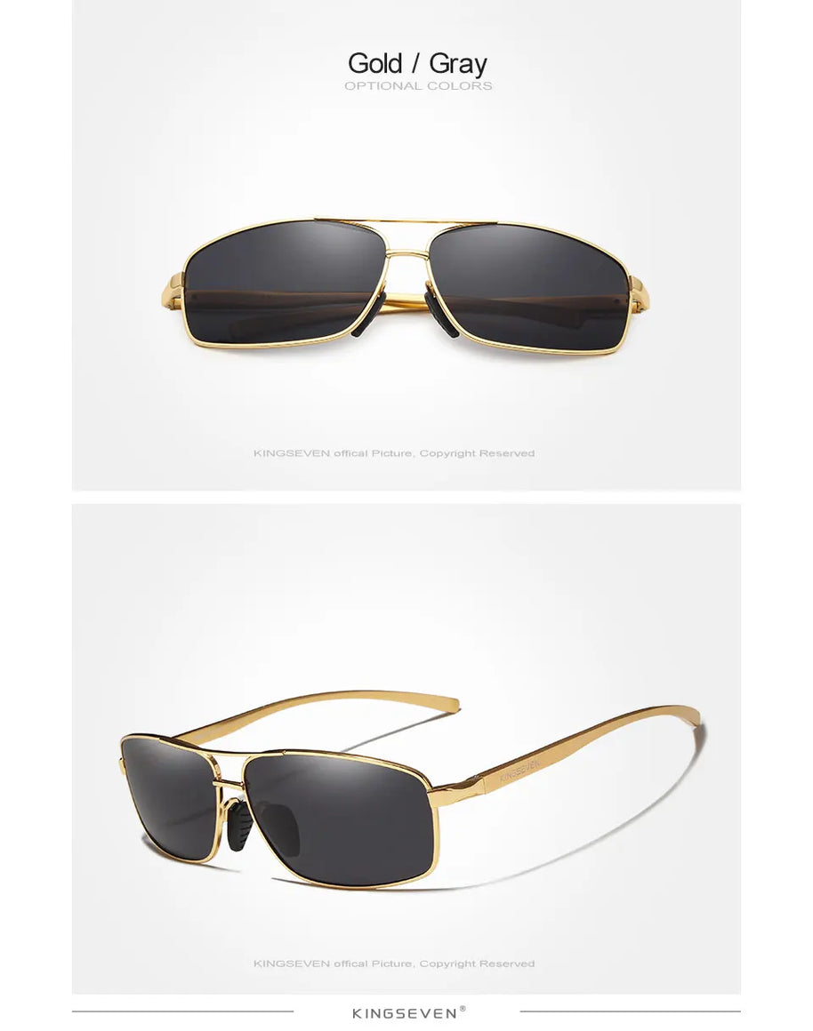 KINGSEVEN Vintage Retro Brand Designer Men Polarized Sunglasses Square Classic Men Shades Sun glasses UV400 N7088