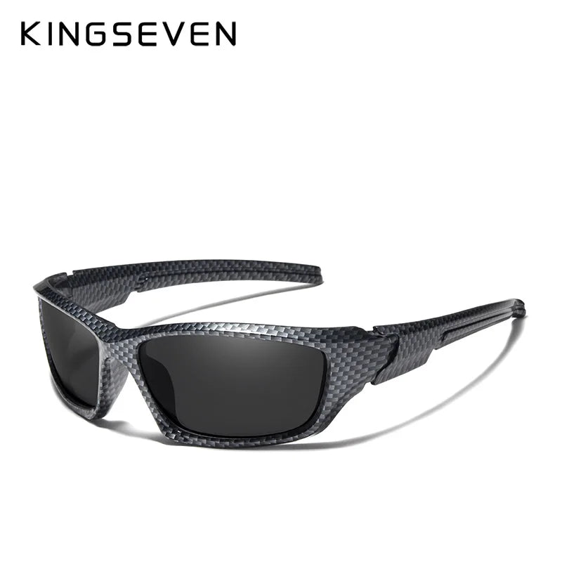 KINGSEVEN Fashion Polarized UV400 Sunglasses Men Cycling Luxury Brand Designer Vintage Driving Sun Glasses Goggles Shadow