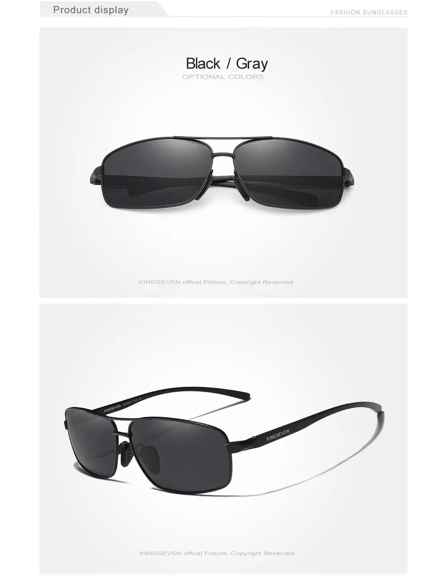 KINGSEVEN Vintage Retro Brand Designer Men Polarized Sunglasses Square Classic Men Shades Sun glasses UV400 N7088