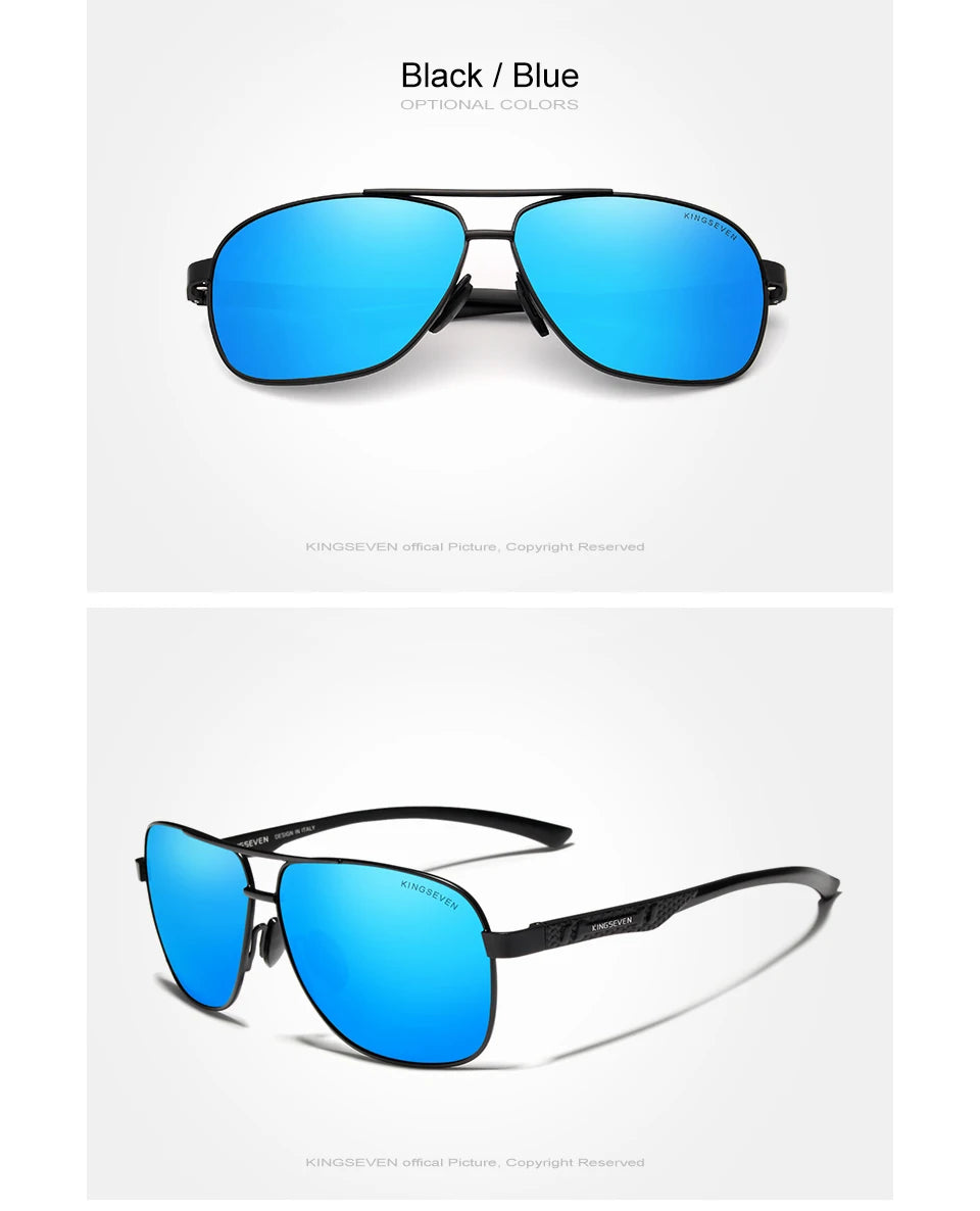 KINGSEVEN 2024 Brand Men Aluminum Sunglasses Polarized UV400 Mirror Male Eye Protection Glasses Women Men Oculos de sol Eyewear