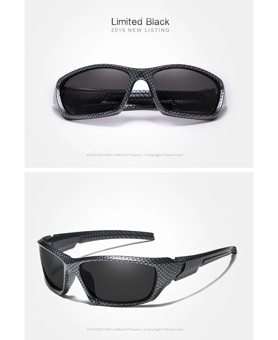 KINGSEVEN Fashion Polarized UV400 Sunglasses Men Cycling Luxury Brand Designer Vintage Driving Sun Glasses Goggles Shadow