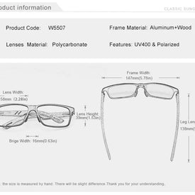 KINGSEVEN Brand Wooden Sunglasses High Quality Rectangle Frame Men Women's UV400 Polarized Lens Glasses Luxury Retro Eyewear