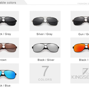 KINGSEVEN 2024 Brand Men Aluminum Sunglasses Polarized UV400 Mirror Male Eye Protection Glasses Women Men Oculos de sol Eyewear