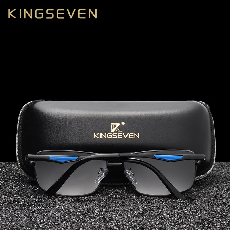 KINGSEVEN 2024 Brand Classic Square Polarized Sunglasses Men's Driving Male Sun Glasses Eyewear UV Blocking Oculos N7906