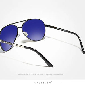 KINGSEVEN 2024 New Sunglasses For Men Design Aviation Alloy Full Frame Glasses HD Polarized UV400 Eye Protection Glasses Eyewear