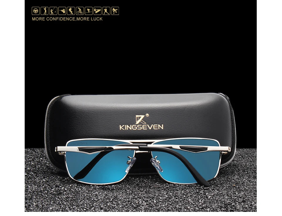 KINGSEVEN Brand Classic Square Polarized Sunglasses Men's Driving Male Sun Glasses Eyewear UV400 Blocking Protection Oculos