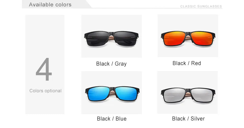 KINGSEVEN Brand Wooden Sunglasses High Quality Rectangle Frame Men Women's UV400 Polarized Lens Glasses Luxury Retro Eyewear