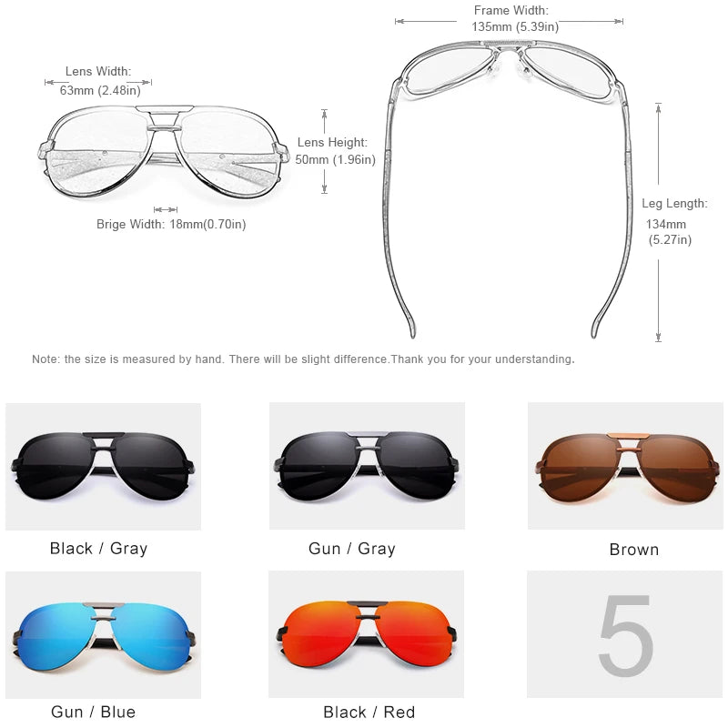 KINGSEVEN Original High Quality Polarized Sunglasses Men Women Pilot Driving Aluminum+TR90 Sun Glasses Goggle UV400