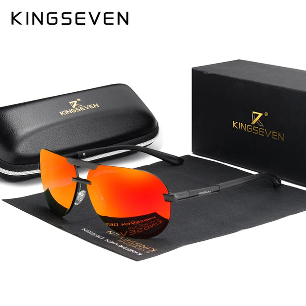 KINGSEVEN Original High Quality Polarized Sunglasses Men Women Pilot Driving Aluminum+TR90 Sun Glasses Goggle UV400