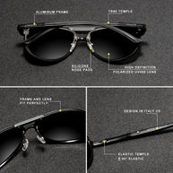 KINGSEVEN Original High Quality Polarized Sunglasses Men Women Pilot Driving Aluminum+TR90 Sun Glasses Goggle UV400