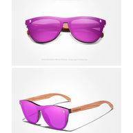 KINGSEVEN Brand Classical Wooden Sunglasses Men Retro Causal Polarized Rimless Women Glasses Anti-UV400 Wood Fashion Eyewear