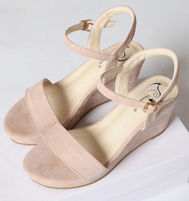 Size 31 To 41 Sandals Women New Summer 8cm High Heel Women Summer Shoes Roman Sandals