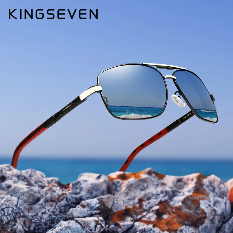 KINGSEVEN 2024 Aluminum Brand Pilot Polarized Sunglasses Men Women Fashion Frame Male Sun Glasses For Driving Oculos de sol