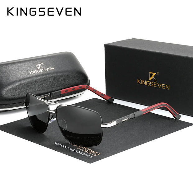 KINGSEVEN 2024 Aluminum Brand Pilot Polarized Sunglasses Men Women Fashion Frame Male Sun Glasses For Driving Oculos de sol