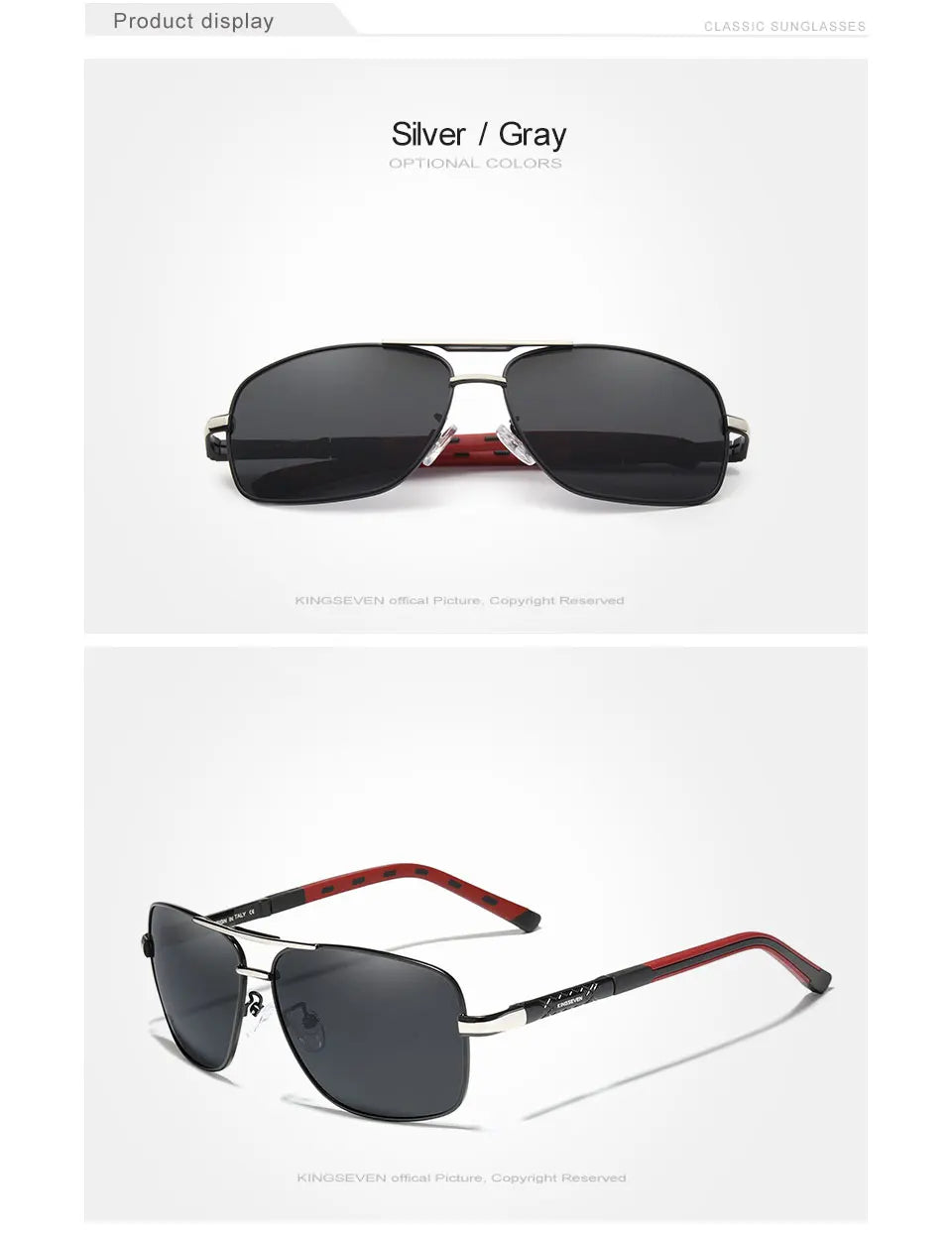 KINGSEVEN 2024 Aluminum Brand Pilot Polarized Sunglasses Men Women Fashion Frame Male Sun Glasses For Driving Oculos de sol