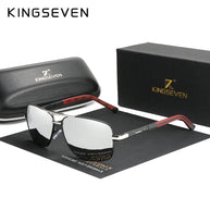 KINGSEVEN Aluminum Sunglasses Men/Women‘s Polarized UV400 Fashion Sunscreen Glasses Classical Driving Rectangle Business Eyewear