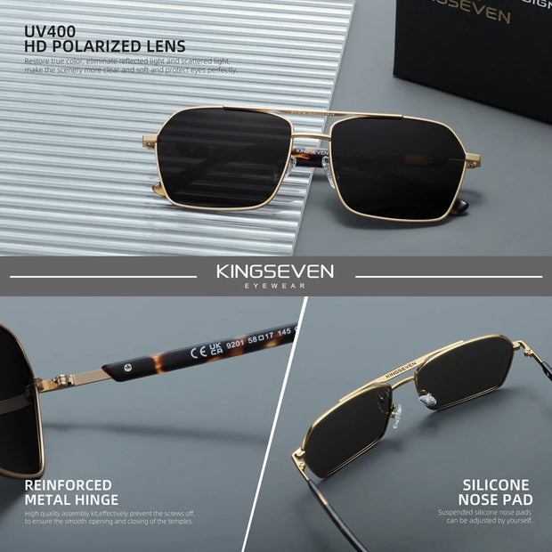 KINGSEVEN Polarized Sunglassesfor Men Sunscreen Glasses High Quality Outdoor Driving Eyewear Anti-Glare Mirror Lens