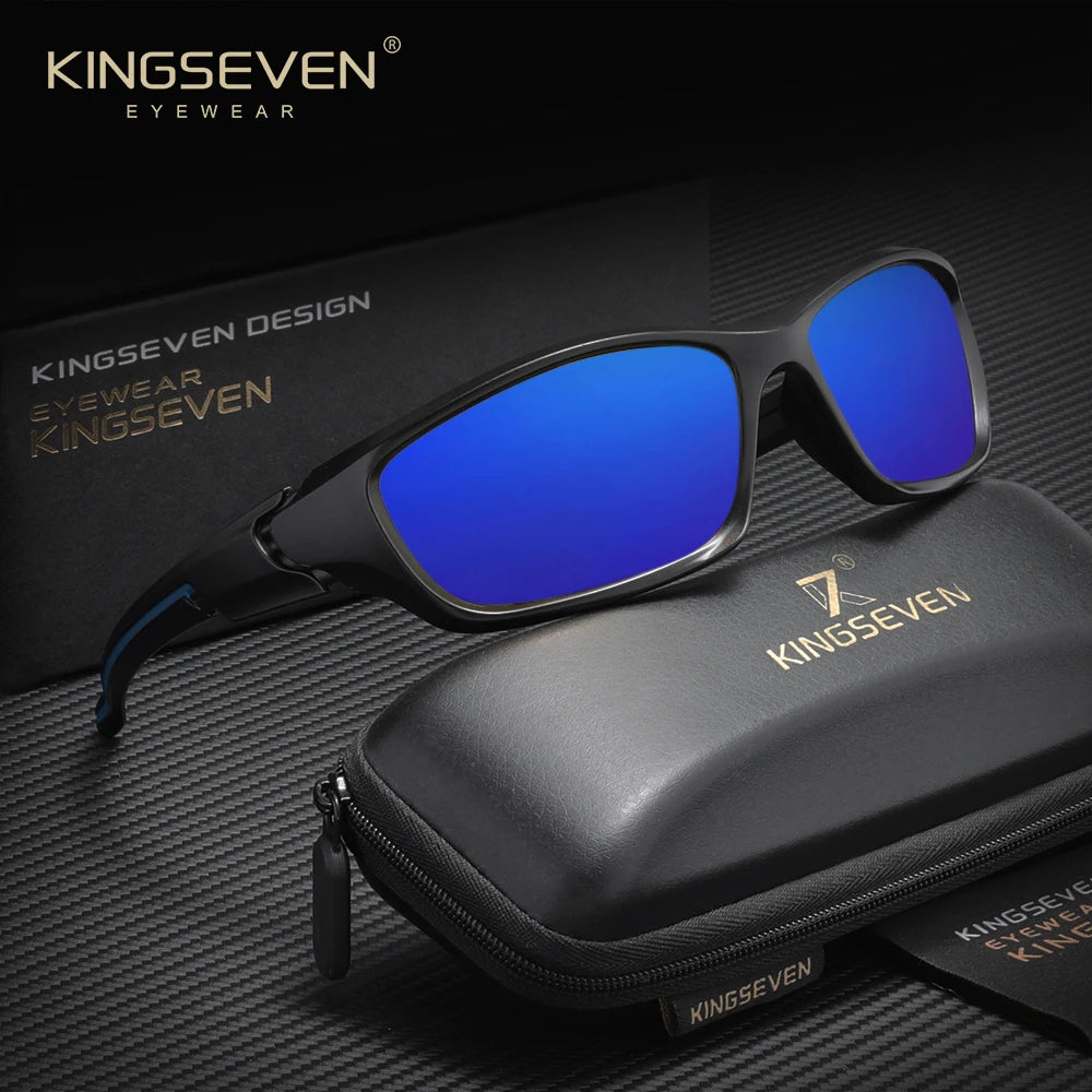 KINGSEVEN Outdoor Sports Riding Sunglasses Men Polarized UV400 Lens Glasses TR90 Women Road Cycling Causal Fishing Male Eyewear