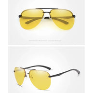KINGSEVEN Fashion Pilot Rimless Sunglasses Men Classical UV400 Polarized Large Frame Glasses Casual Driving Outdoor Eyewear