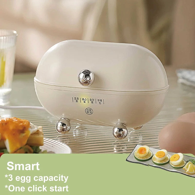 Egg Cooker Portable Low Power Student Dormitory Mini Breakfast Machine Automatic Power Off Electric Steamer Kitchen Tool 120W
