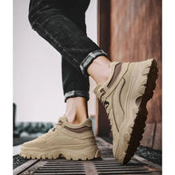 Men's Desert Boots Winter Warmth Tactical 2024 New Men's Fashion Strap Naked Boots Outdoor Platform Work Shoes Bota Masculina