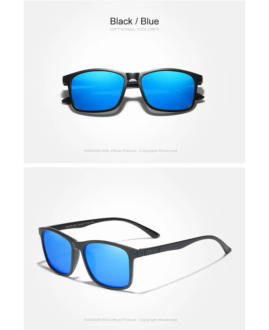 KINGSEVEN Classic Trendy Rectangle Sunglasses Polarized UV400 Women Men Fashion Luxury Glasses Travel Driving Vacation Eyewear