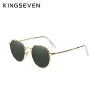KINGSEVEN Brand Designer Sunglasses Alloy Round Frame Polarized UV400 Women Men Fashion Glassses Classic Anti-glare Eyewear