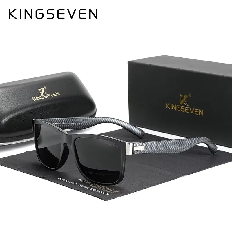 KINGSEVEN Sports Polarized Sunglasses Men Women UV400 Lens Retro Rectangle Fashion Square Frame Glasses Goggles Cycling Eyewear