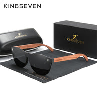 KINGSEVEN Brand Classical Wooden Sunglasses Men Retro Causal Polarized Rimless Women Glasses Anti-UV400 Wood Fashion Eyewear