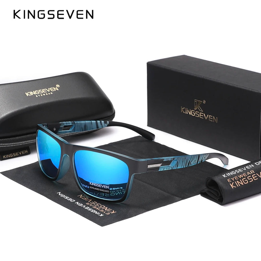 KINGSEVEN 2024 Brand Design Men's Glasses Square Retro TR90 Polarized Sunglasses Women UV Lens Fashion Outdoor Sports Eyewear