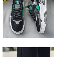 Men's Casual Shoes Soft Sole Breathable Leather Shoes Comfort Trainer Running Jogging Shoes Lightweight Walking Sneakers Male