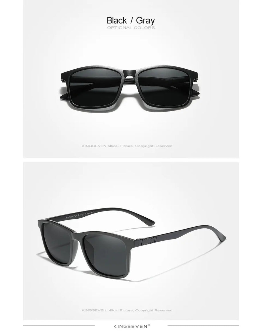 KINGSEVEN Classic Trendy Rectangle Sunglasses Polarized UV400 Women Men Fashion Luxury Glasses Travel Driving Vacation Eyewear