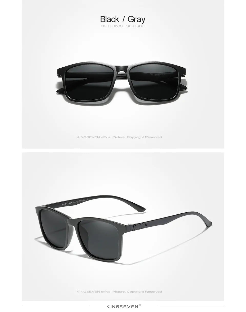 KINGSEVEN Classic Trendy Rectangle Sunglasses Polarized UV400 Women Men Fashion Luxury Glasses Travel Driving Vacation Eyewear