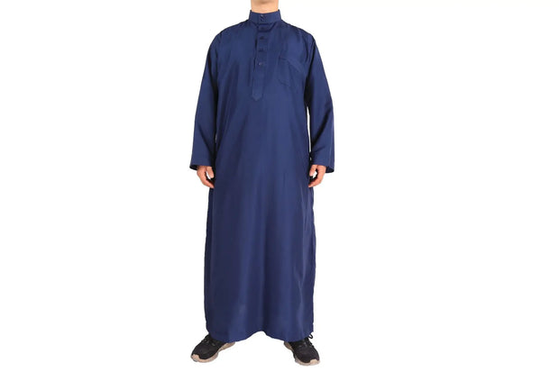Muslim Fashion Abayas for Men Solid Crew Neck Jubba Thobe Loose Casual Robe Saudi Arabic Kaftan Pakistan Caftan Islamic Clothing
