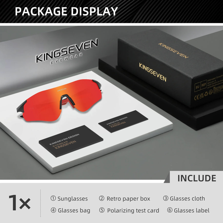 KINGSEVEN 2025 Cycling Sunglasses UV400 Polarized